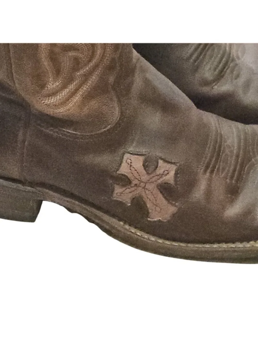 Tony Lama Lashka Brown & Pink Design Leather Cowgirl Western Boots Womens 6